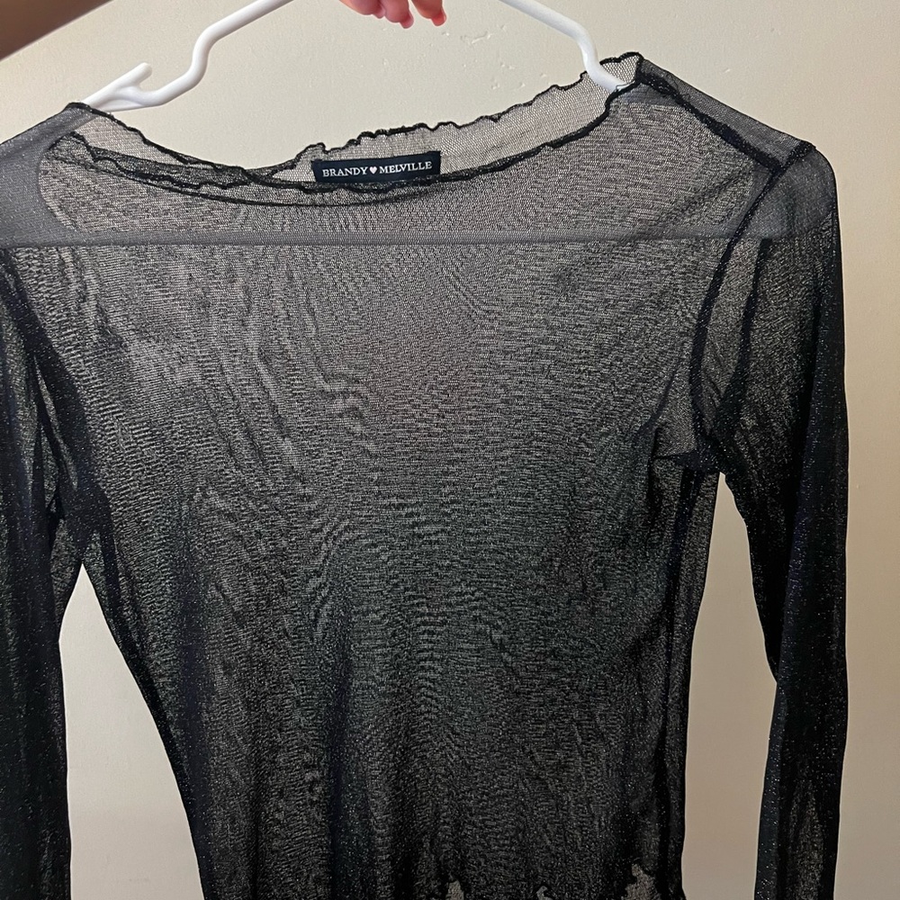 Glittery Mesh Brandy Melville Top